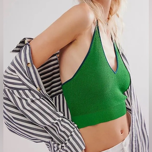 Free People Tops - FREE PEOPLE Intimately Out And About Halter Top - Rolling
Hills Combo